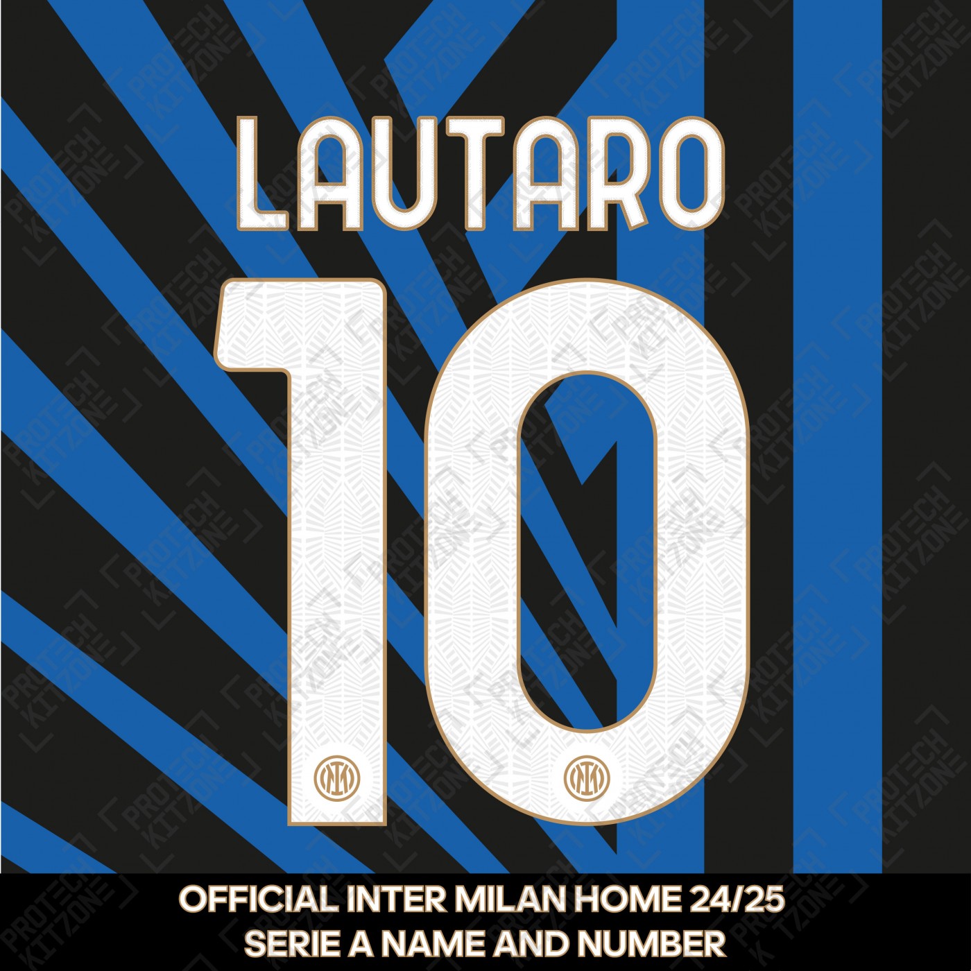 Lautaro 10 Official Inter Milan 2024/25 Home Name and Numbering